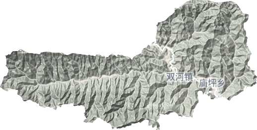 双河镇地形地图
