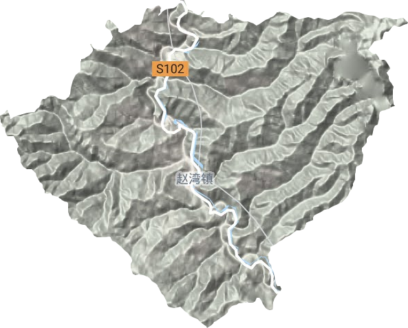 赵湾镇地形地图