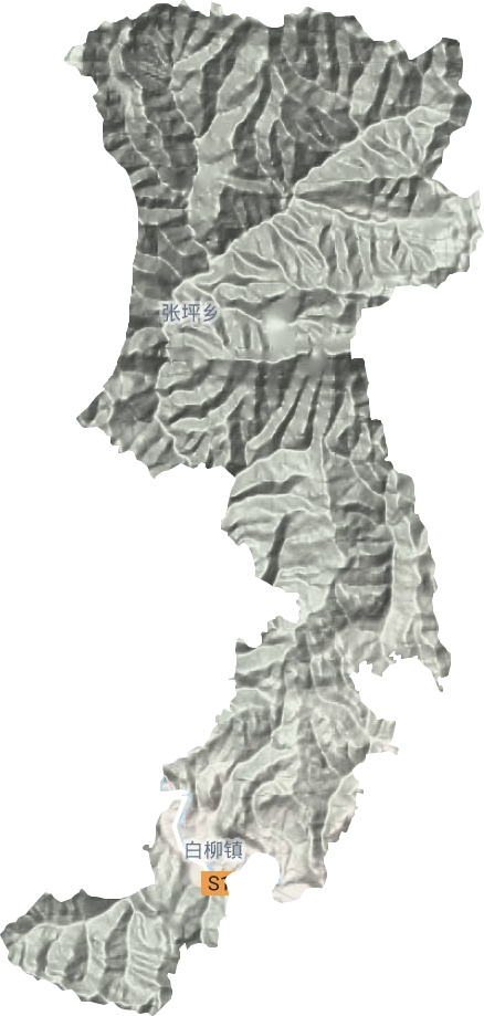 白柳镇地形地图