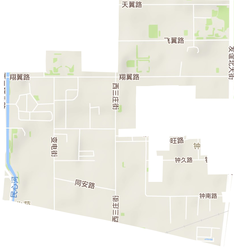 北苑街道地形地图