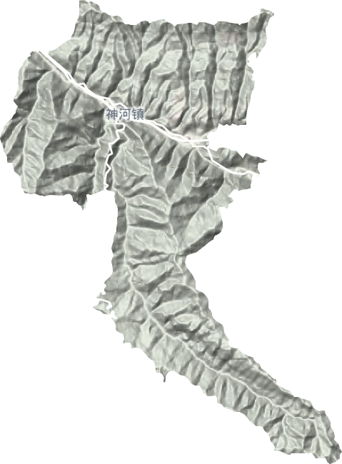 神河镇地形地图