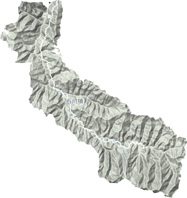 石门镇地形地图