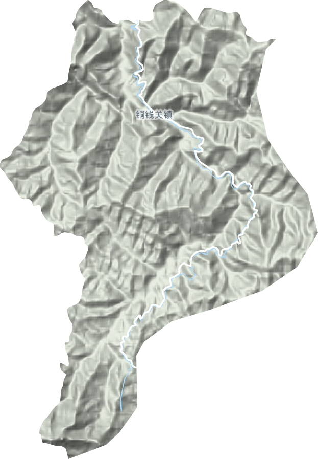 铜钱关镇地形地图