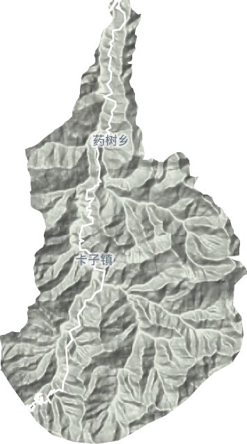 卡子镇地形地图