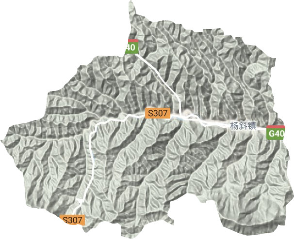 杨斜镇地形地图