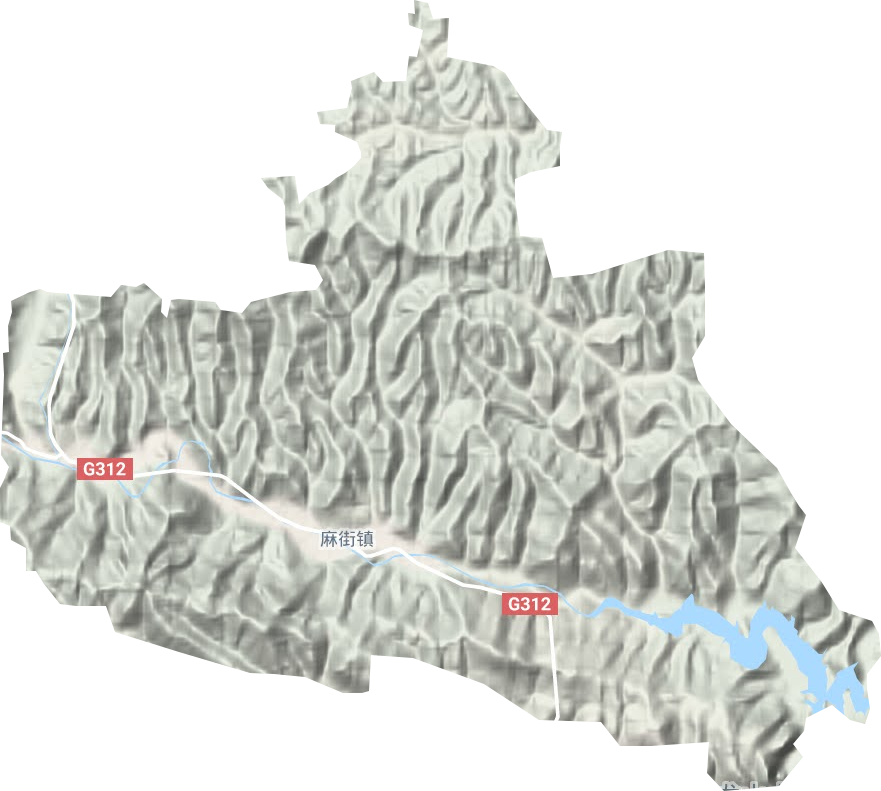 麻街镇地形地图