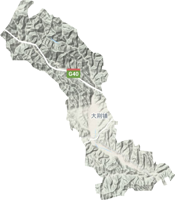 大荆镇地形地图