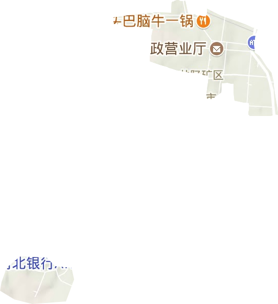 矿市街道地形地图