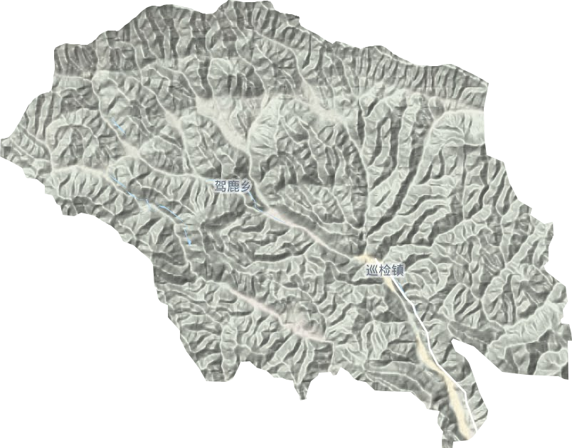 巡检镇地形地图