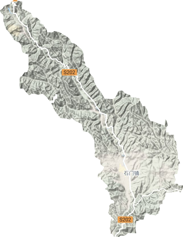 石门镇地形地图
