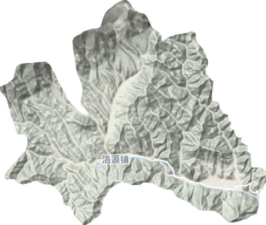 洛源镇地形地图