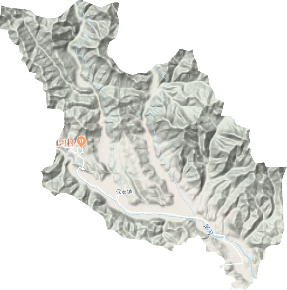 保安镇地形地图
