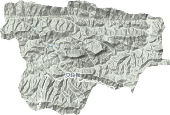 庾岭镇地形地图