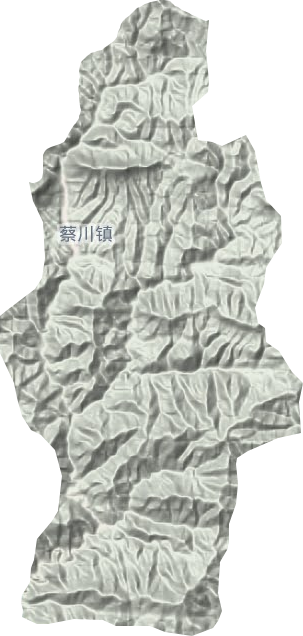 蔡川镇地形地图