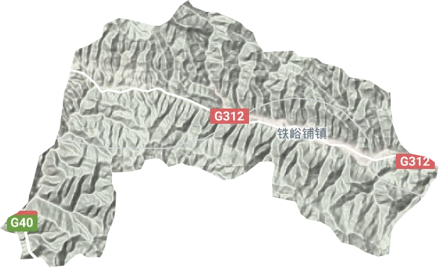 铁峪铺镇地形地图
