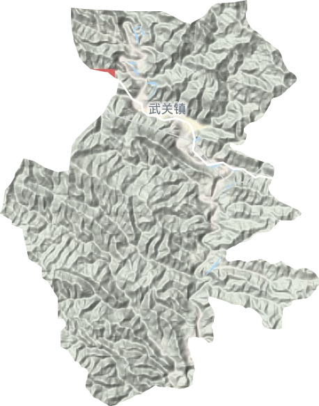 武关镇地形地图