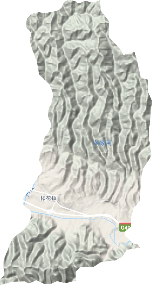 棣花镇地形地图