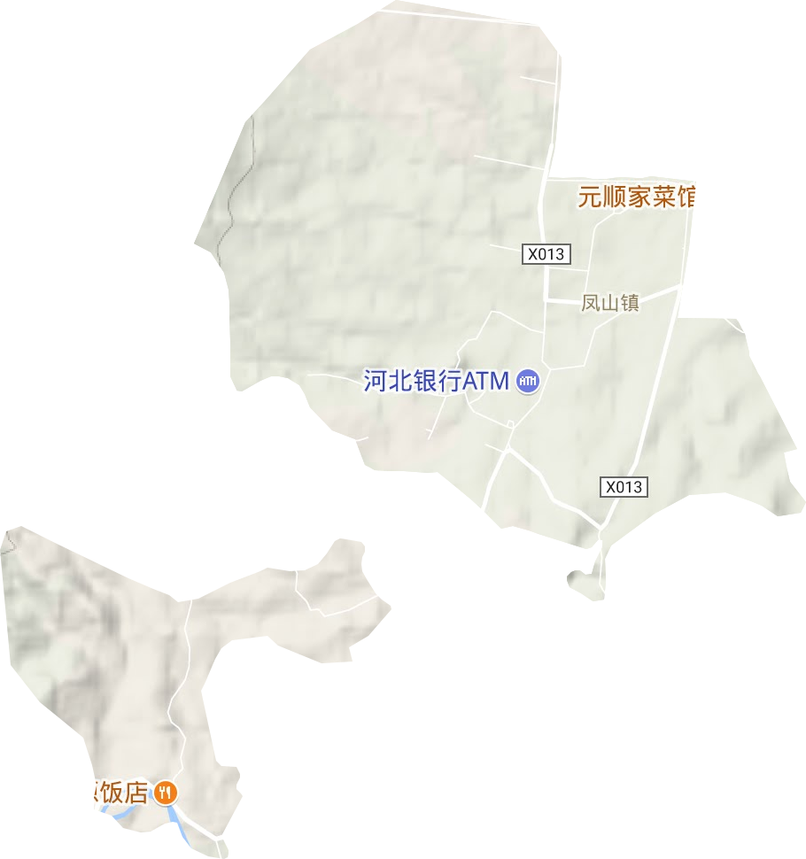 凤山镇地形地图