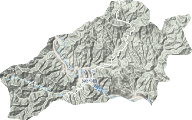 湘河镇地形地图
