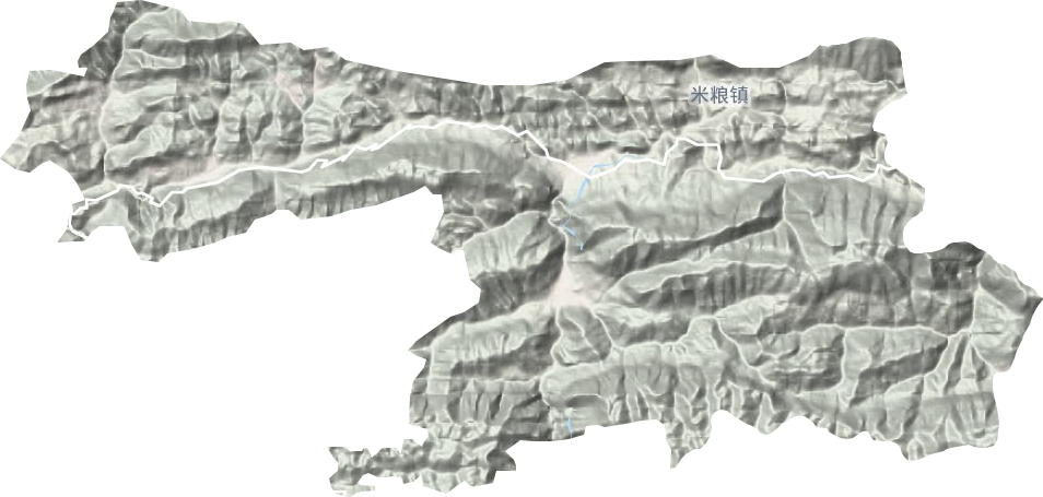米粮镇地形地图