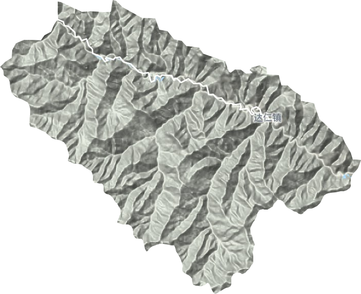 达仁镇地形地图