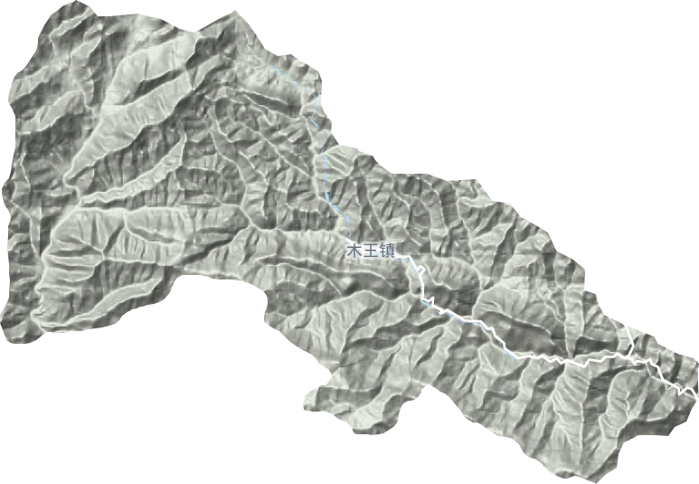 木王镇地形地图