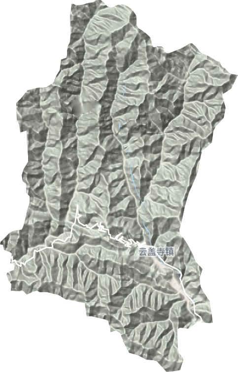 云盖寺镇地形地图