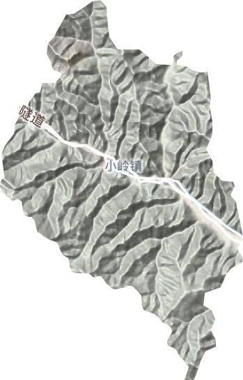 小岭镇地形地图