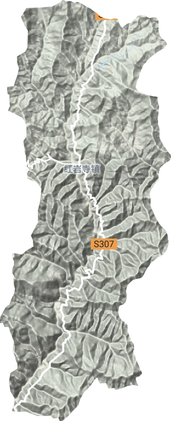 红岩寺镇地形地图
