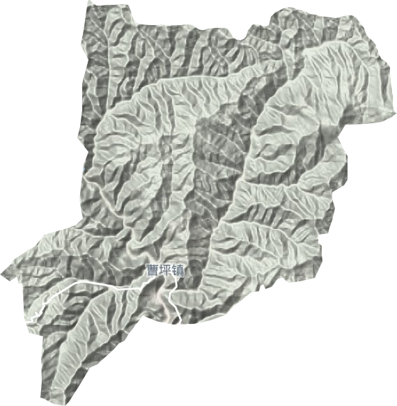 曹坪镇地形地图