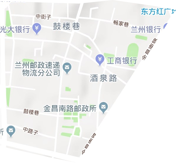 酒泉路街道地形地图