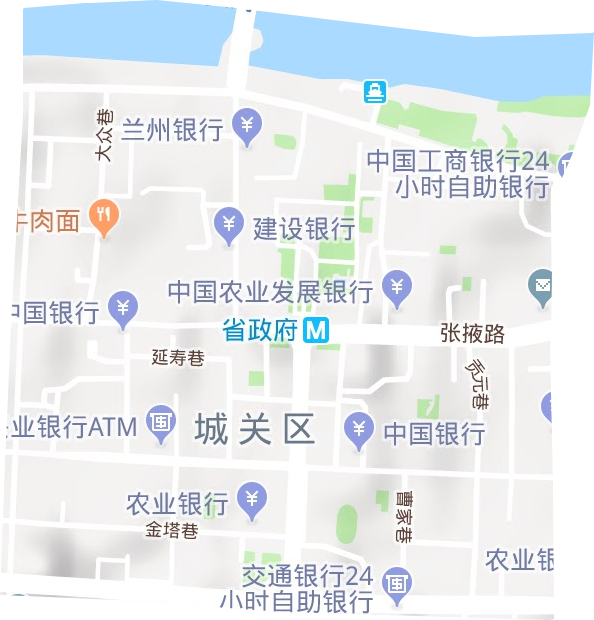 张掖路街道地形地图