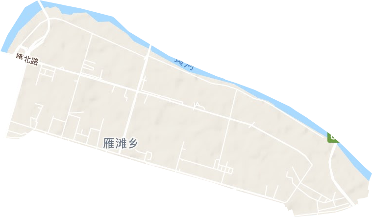 雁北街道地形地图