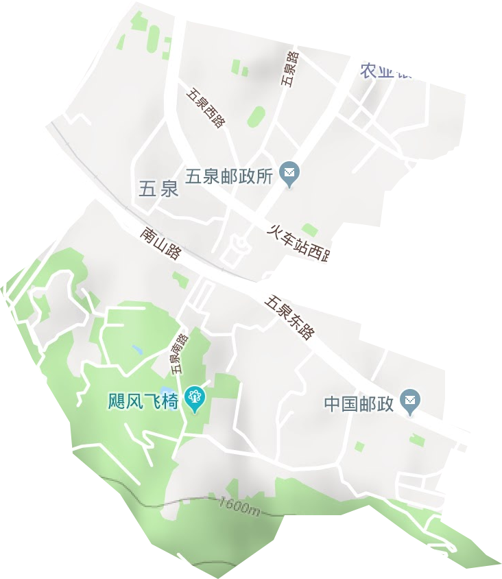 五泉街道地形地图