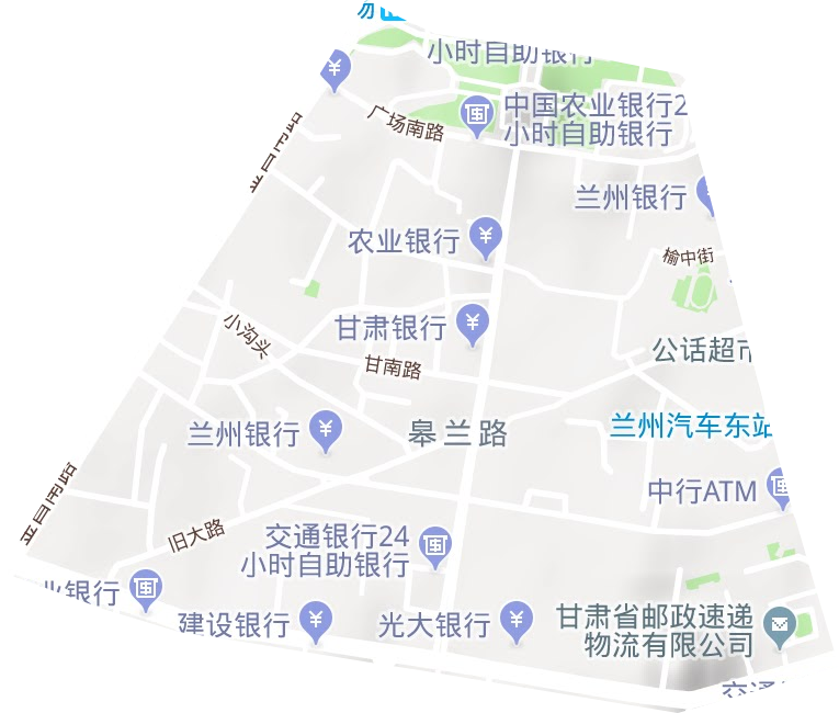皋兰路街道地形地图