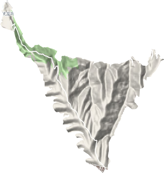 伏龙坪街道地形地图