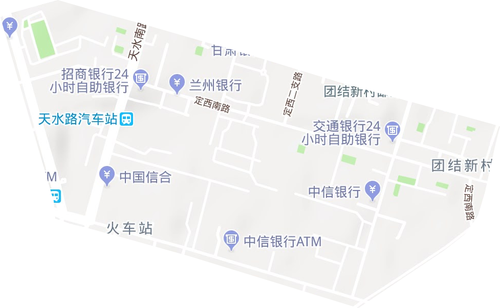 团结新村街道地形地图