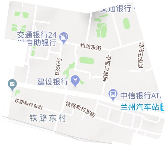 铁路东村街道地形地图