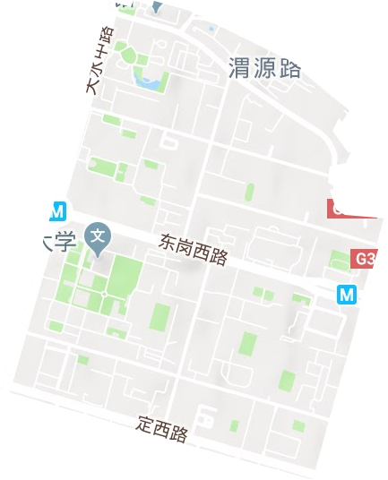 渭源路街道地形地图
