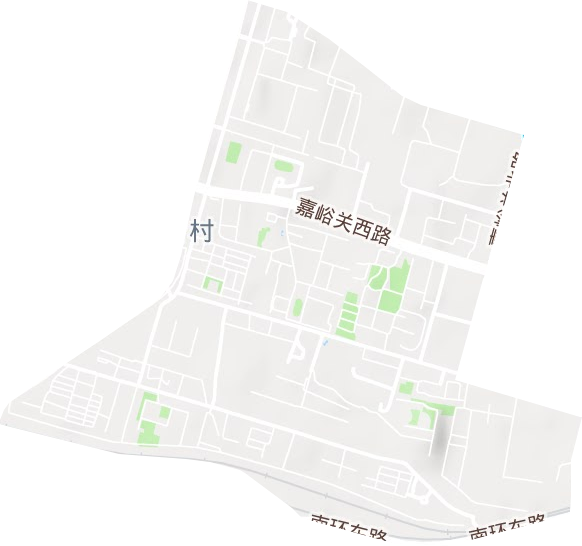 嘉峪关路街道地形地图