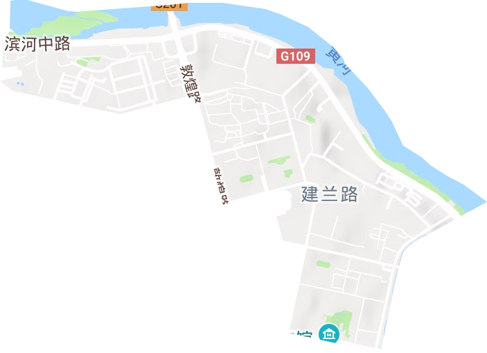 建兰路街道地形地图