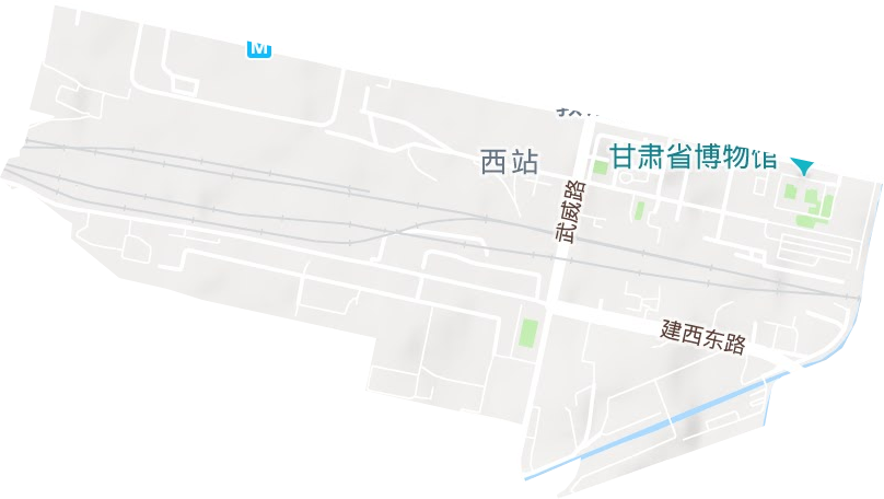西站街道地形地图