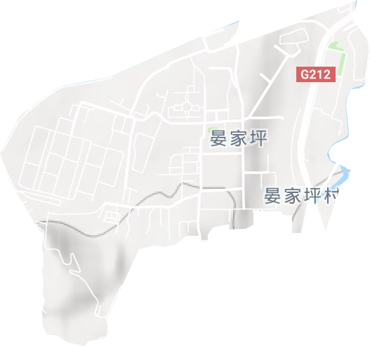 晏家坪街道地形地图