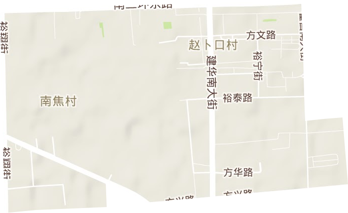 建华南街道地形地图