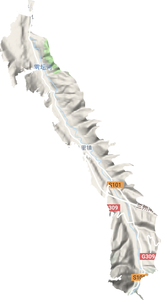 八里镇地形地图