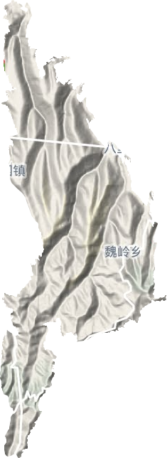 魏岭乡地形地图