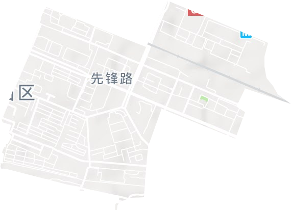 先锋路街道地形地图