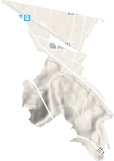 临洮街街道地形地图