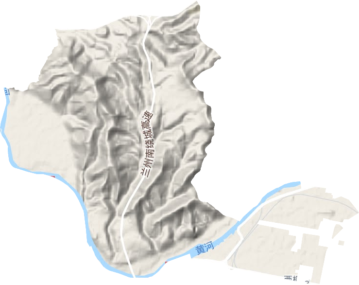 西柳沟街道地形地图