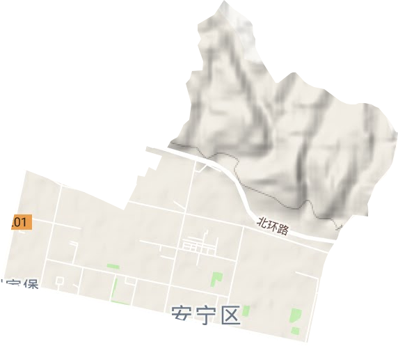 西路街道地形地图